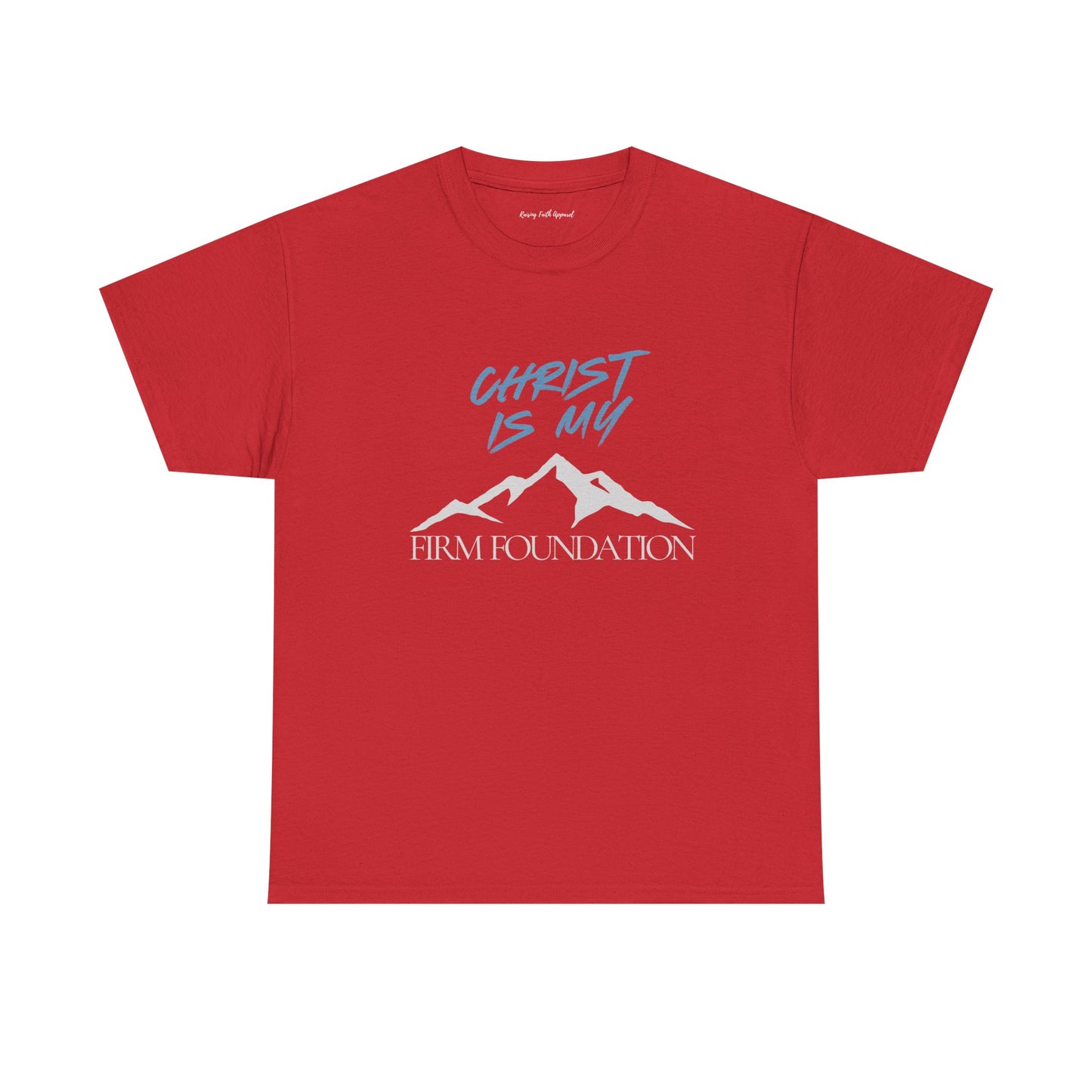 Christ Is My Firm Foundation Adult Unisex Tee, Unisex Heavy Cotton Tee
