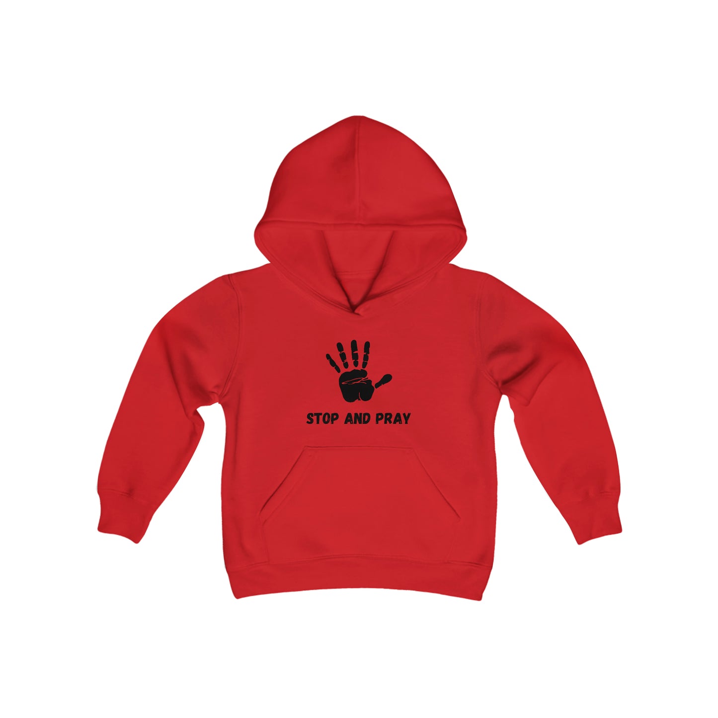 Stop And Pray Youth Unisex Hoodie -Youth Heavy Blend Hooded Sweatshirt