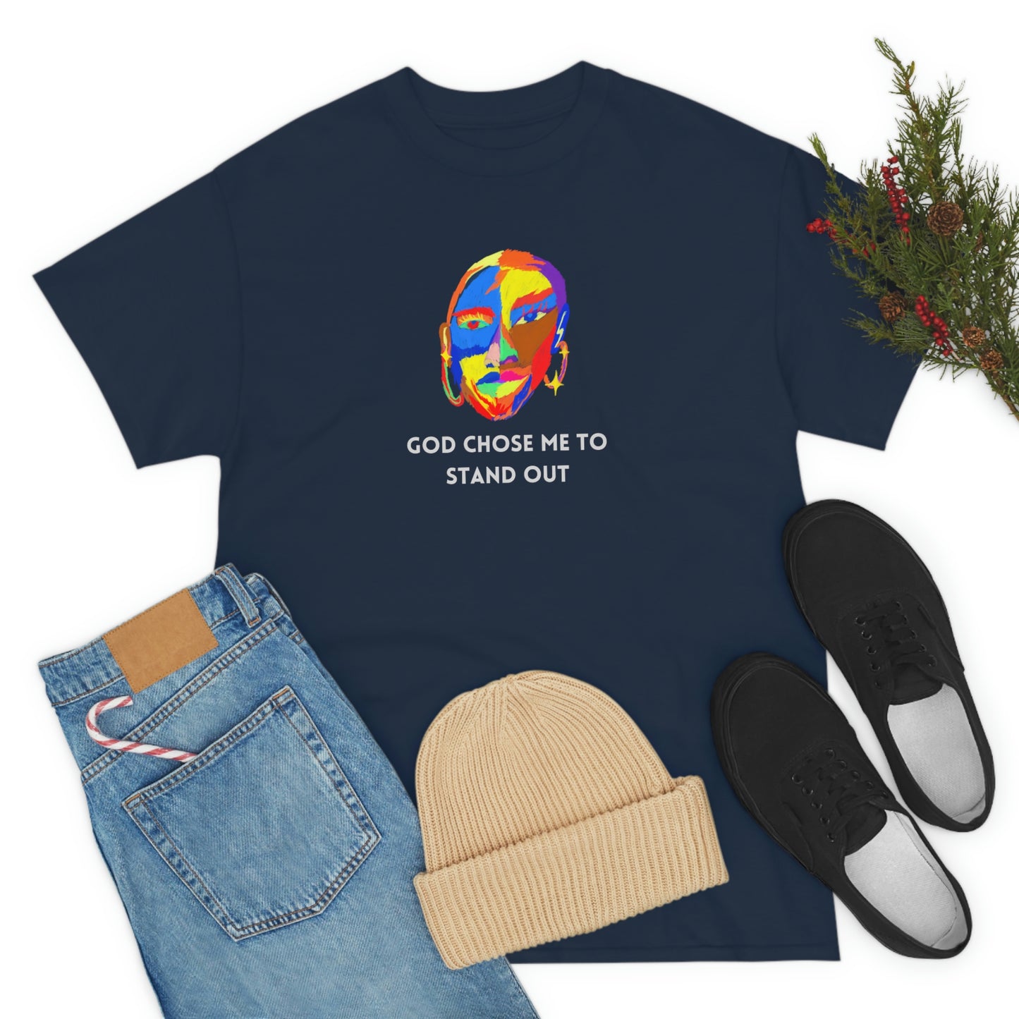 God Chose Me To Stand Out Adult Unisex Tee -Unisex Heavy Cotton Tee