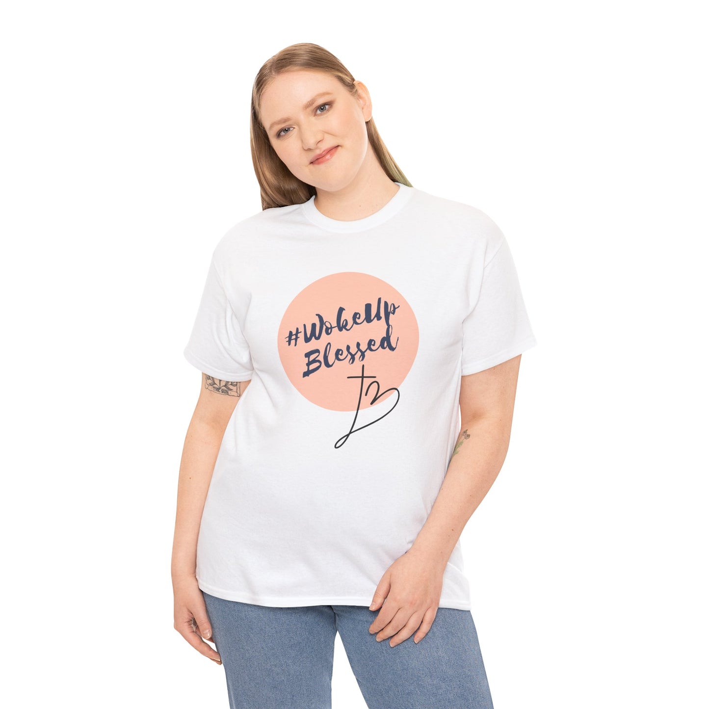 Woke up Blessed Adult Unisex T-shirt -Unisex Heavy Cotton Tee