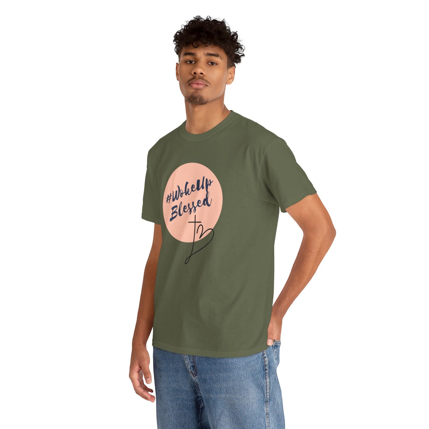 Woke up Blessed Adult Unisex T-shirt -Unisex Heavy Cotton Tee