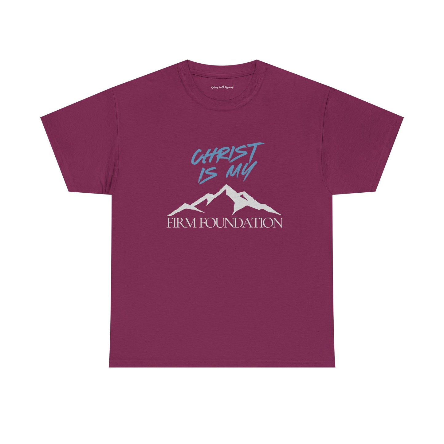 Christ Is My Firm Foundation Adult Unisex Tee, Unisex Heavy Cotton Tee