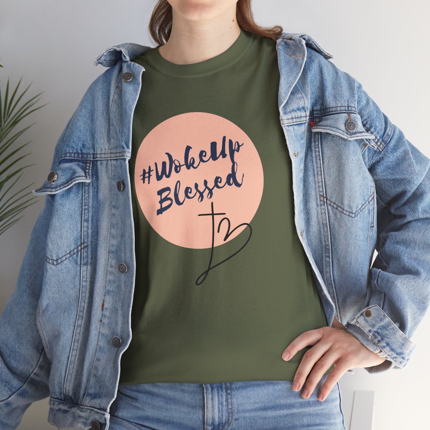 Woke up Blessed Adult Unisex T-shirt -Unisex Heavy Cotton Tee