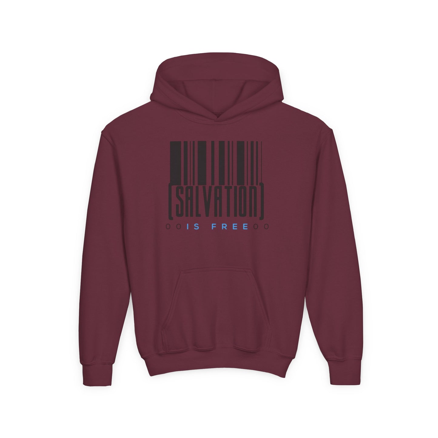 Salvation Is Free Youth Unisex Hoodie- Youth Heavy Blend Hooded Sweatshirt