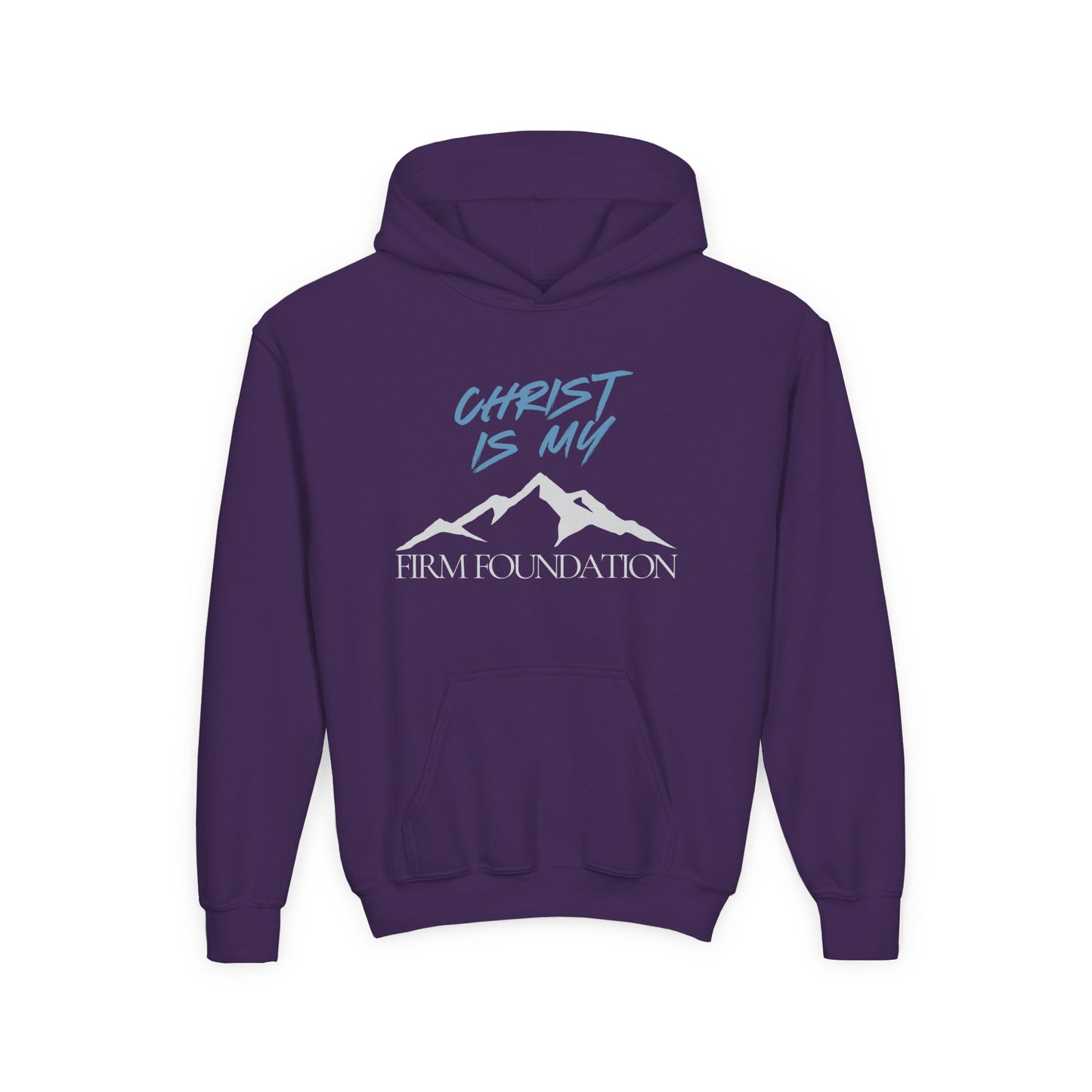 Christ Is My Firm Foundation Youth Unisex Heavy Blend Hoodie