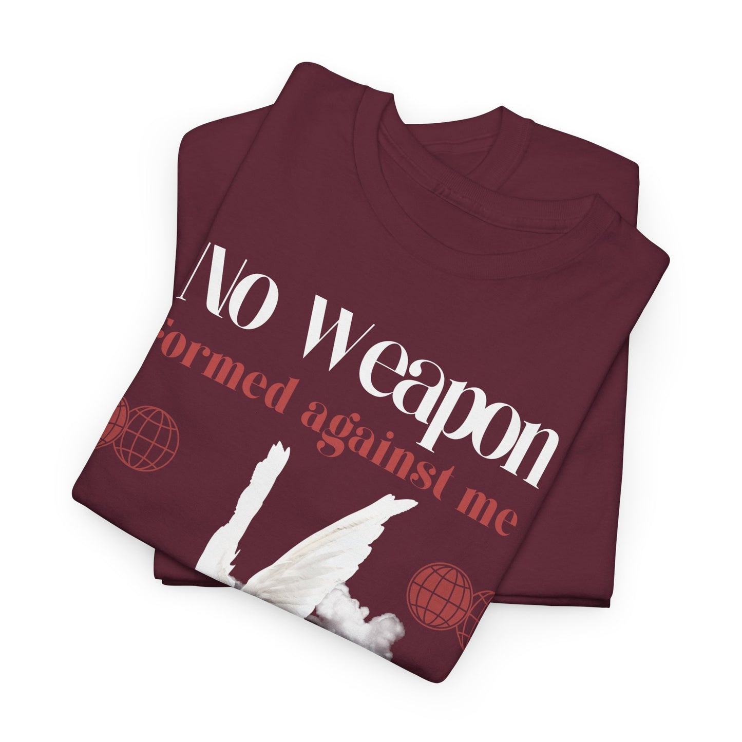No Weapon Formed Against Me, Unisex Heavy Cotton Tee