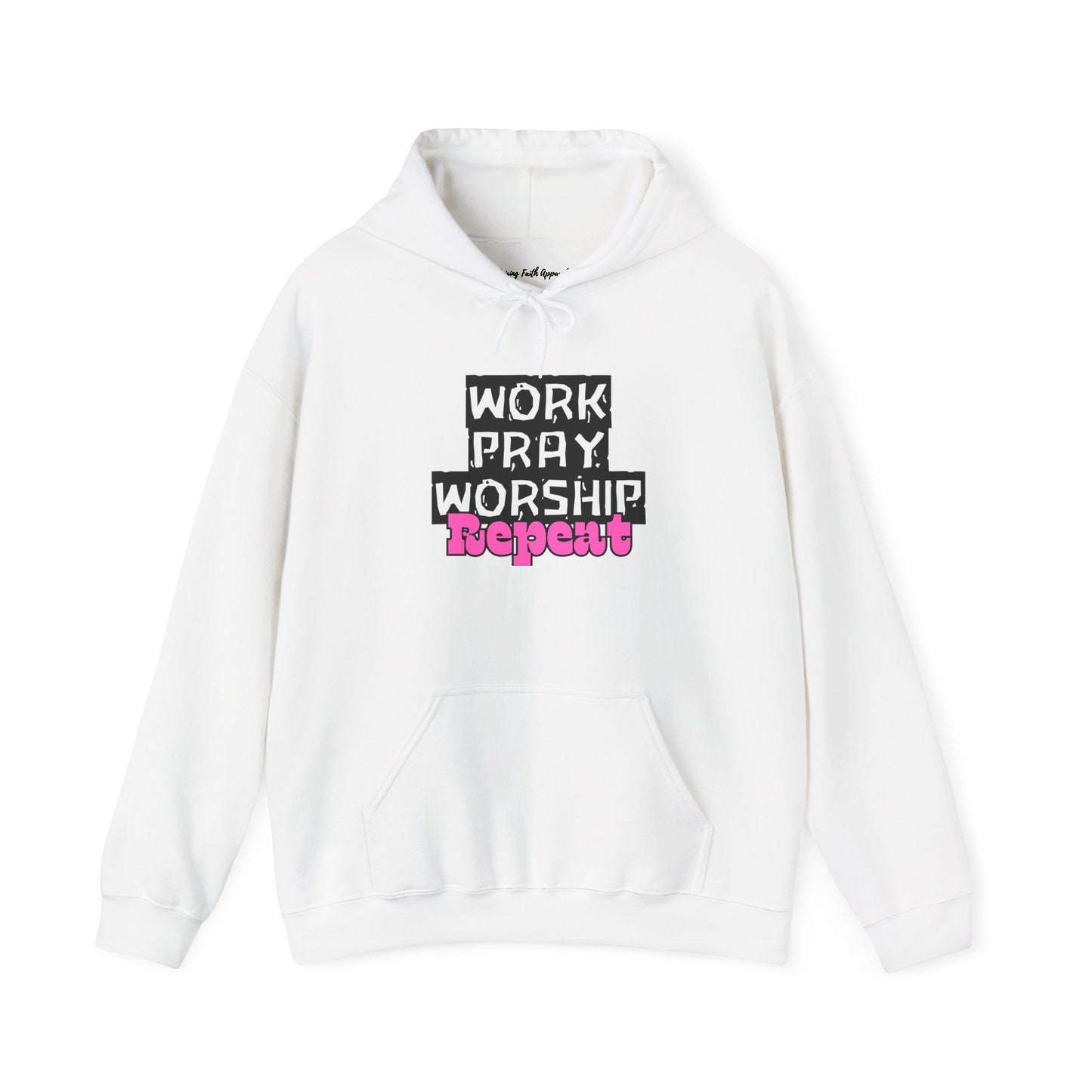 Work-Pray-Worship-Repeat Adult Unisex Heavy Blend Cotton Hoodie