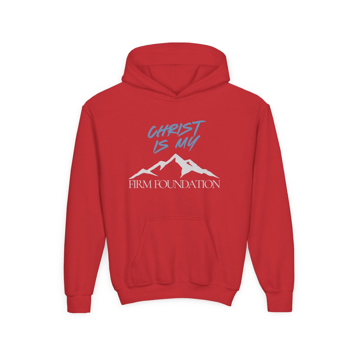 Christ Is My Firm Foundation Youth Unisex Heavy Blend Hoodie