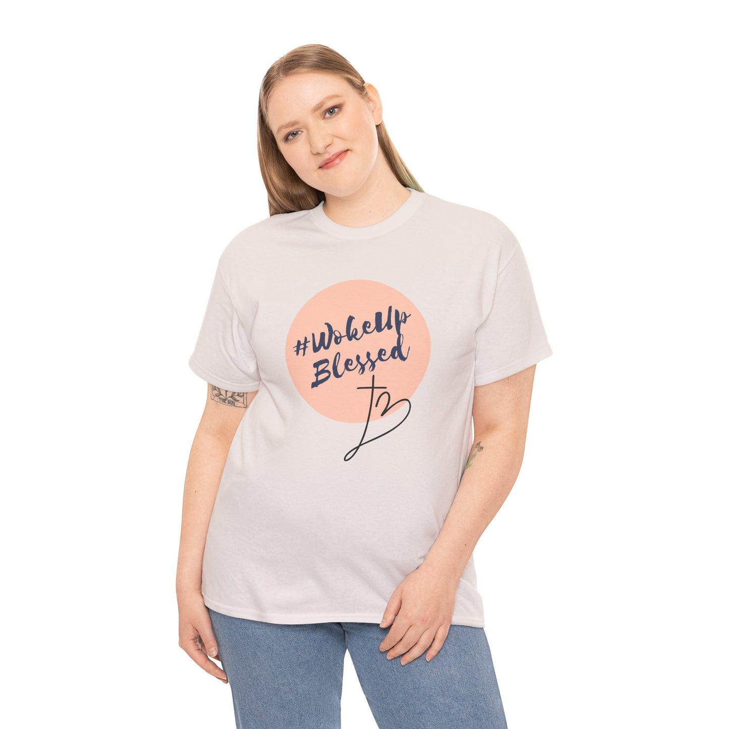 Woke up Blessed Adult Unisex T-shirt -Unisex Heavy Cotton Tee
