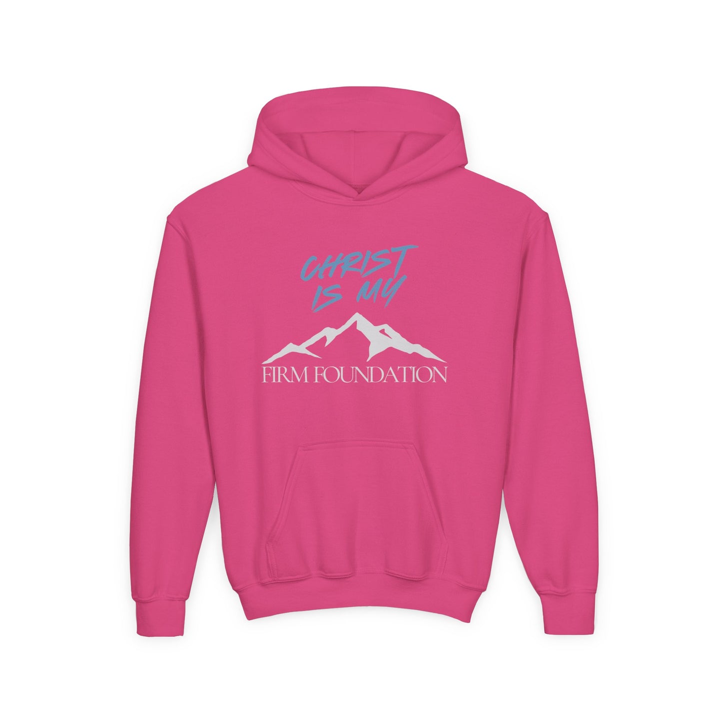 Christ Is My Firm Foundation Youth Unisex Heavy Blend Hoodie