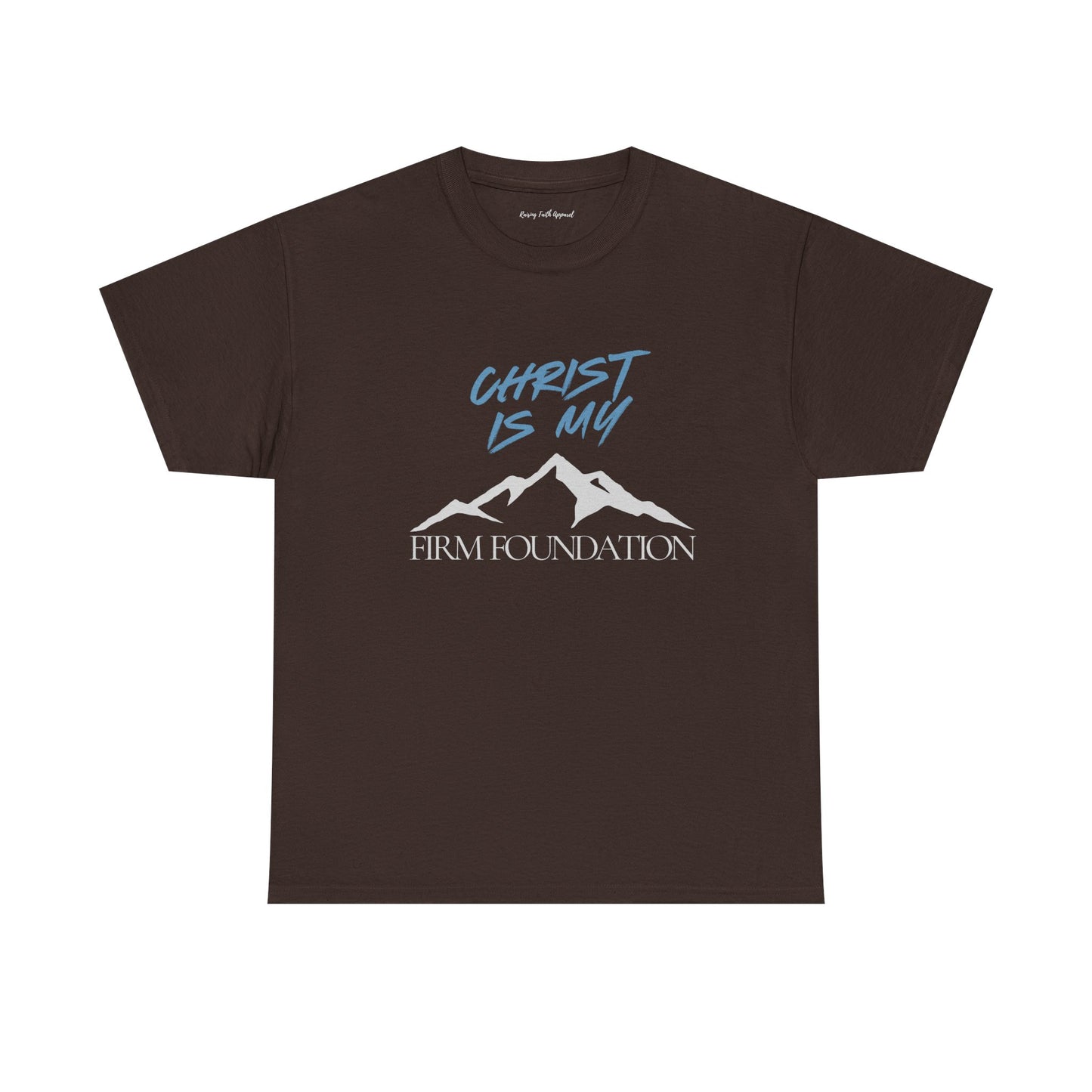 Christ Is My Firm Foundation Adult Unisex Tee, Unisex Heavy Cotton Tee