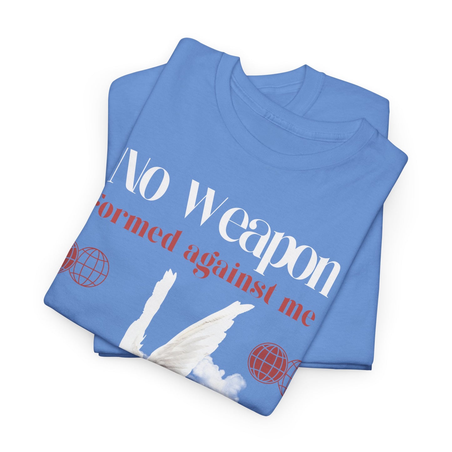 No Weapon Formed Against Me, Unisex Heavy Cotton Tee