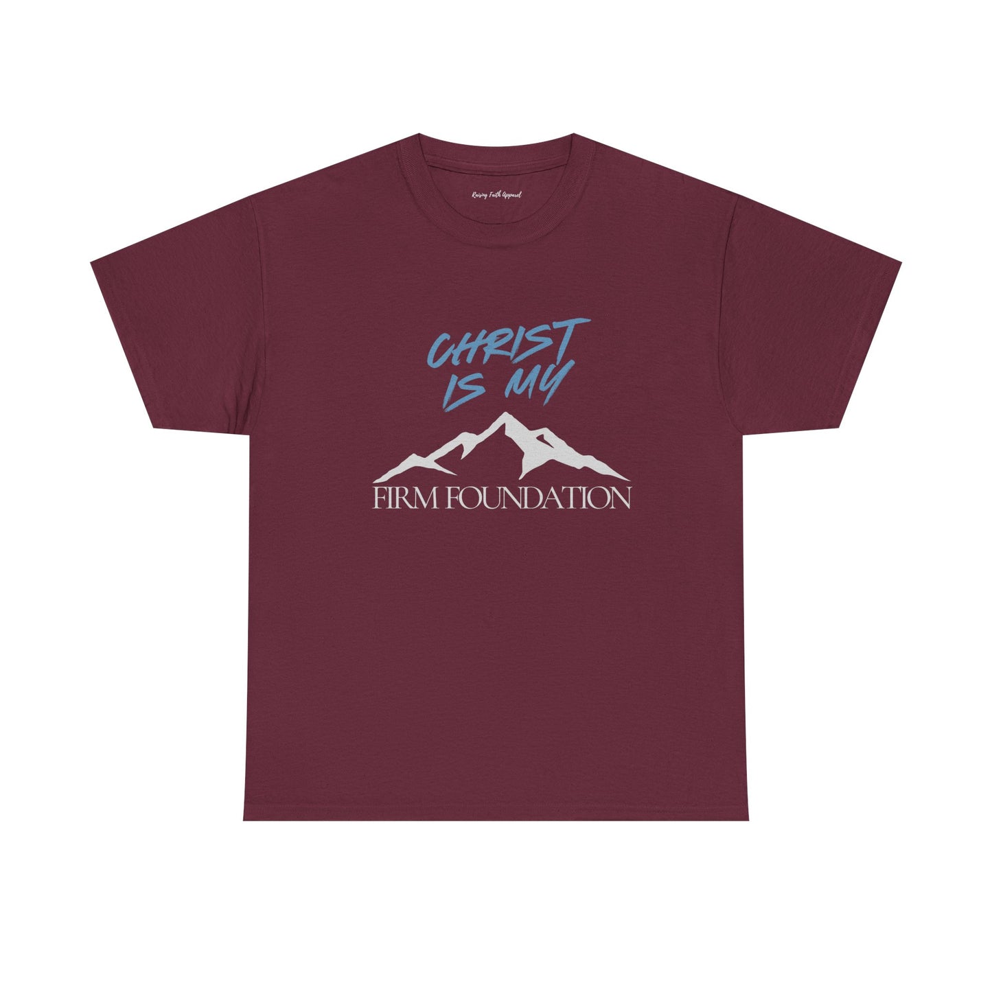 Christ Is My Firm Foundation Adult Unisex Tee, Unisex Heavy Cotton Tee