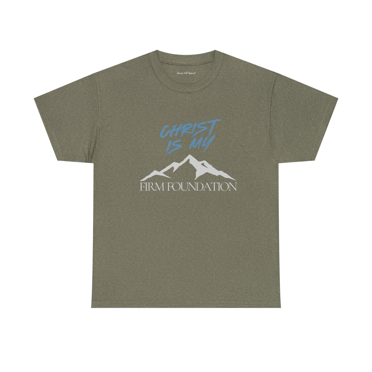 Christ Is My Firm Foundation Adult Unisex Tee, Unisex Heavy Cotton Tee
