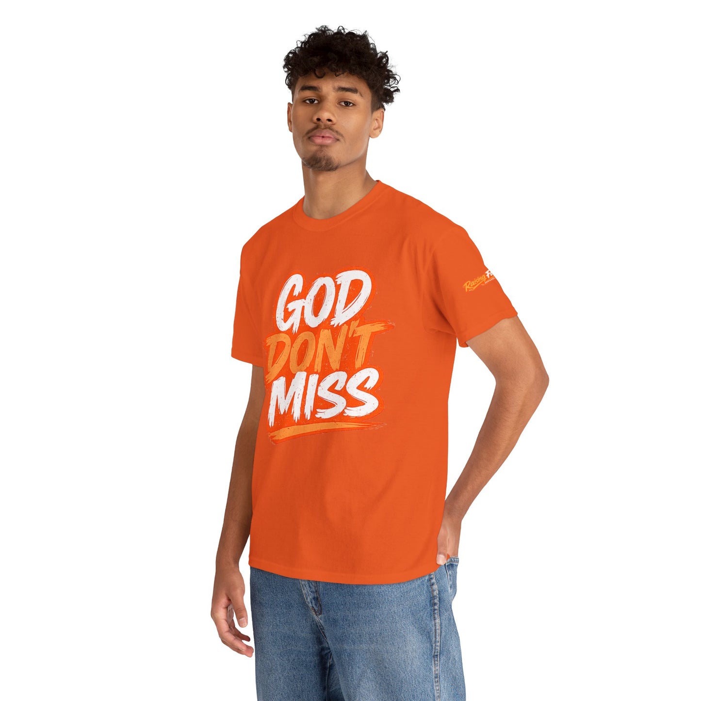 God Don't Miss Unisex Adult T-Shirt — Orange