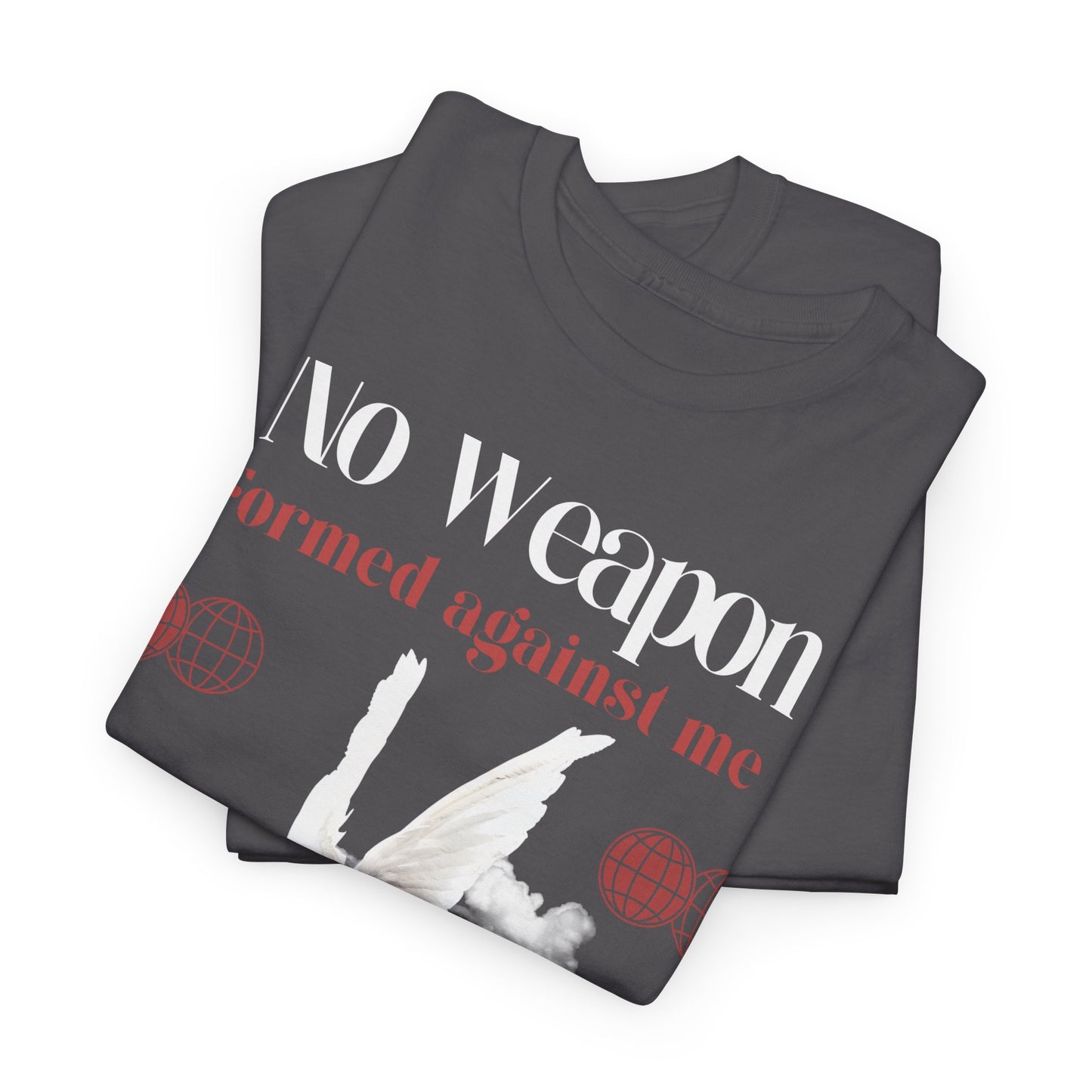 No Weapon Formed Against Me, Unisex Heavy Cotton Tee