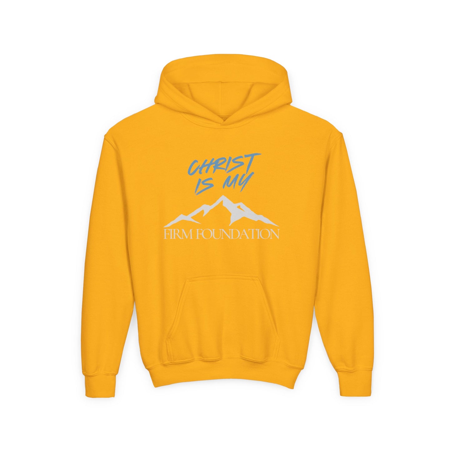 Christ Is My Firm Foundation Youth Unisex Heavy Blend Hoodie