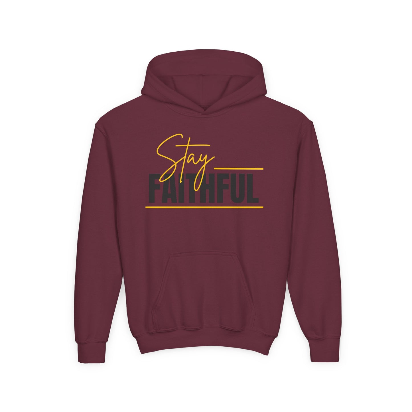 Stay Faithful Youth Unisex Heavy Blend Cotton Hoodie