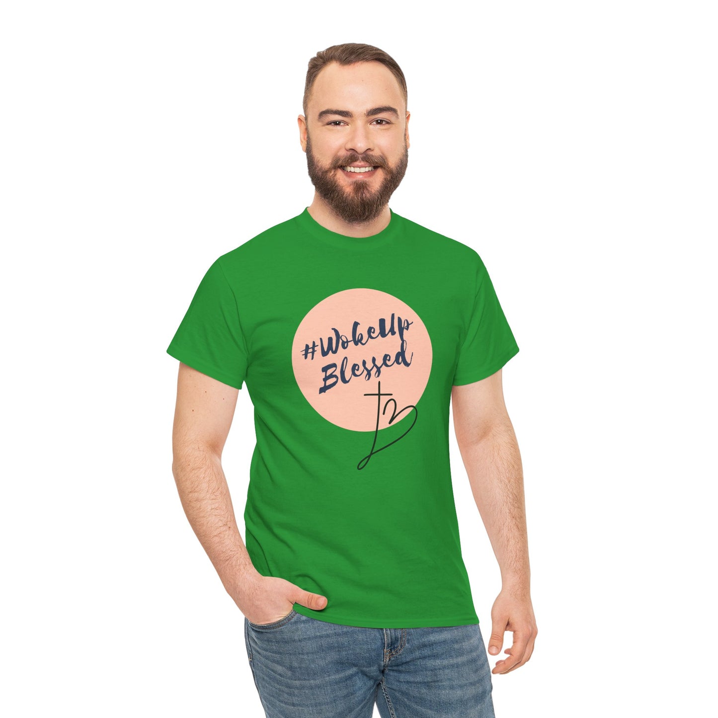 Woke up Blessed Adult Unisex T-shirt -Unisex Heavy Cotton Tee