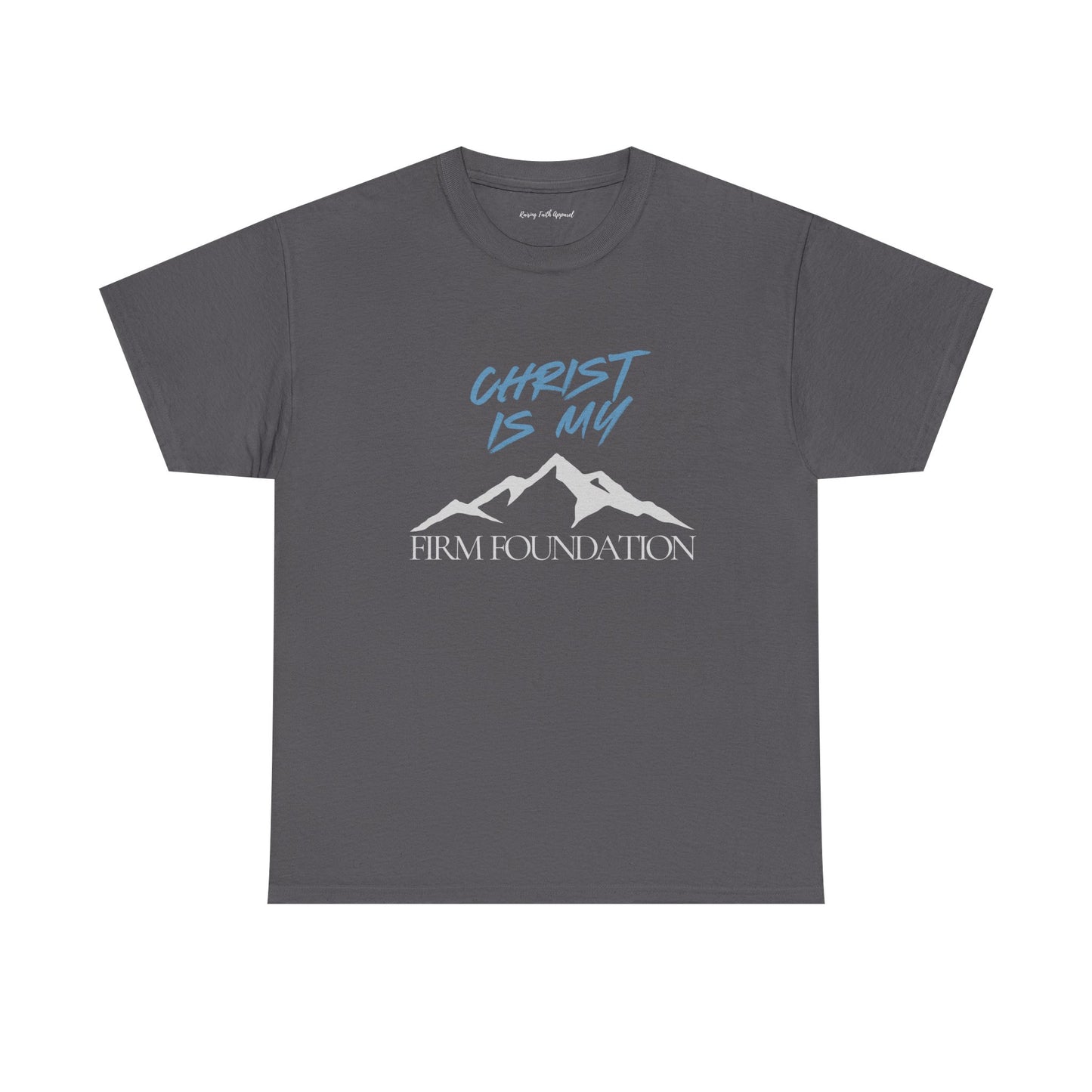 Christ Is My Firm Foundation Adult Unisex Tee, Unisex Heavy Cotton Tee