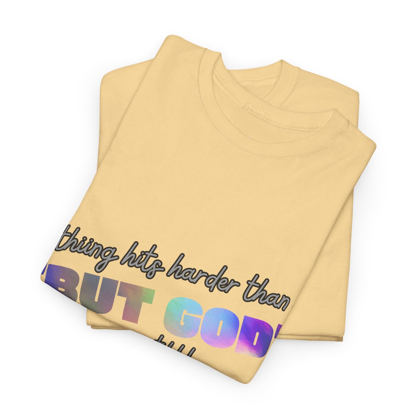 Inspirational Adult Unisex Heavy Cotton Tee - "BUT GOD"