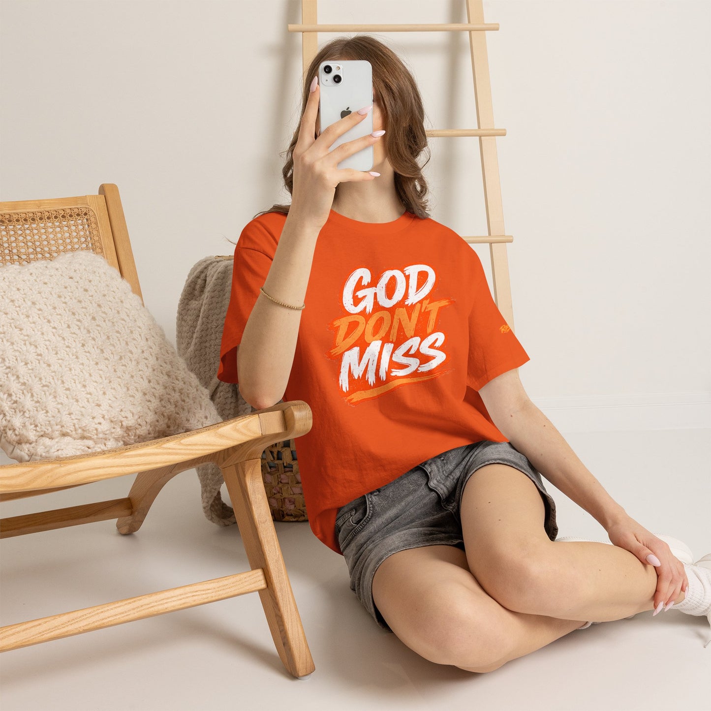 God Don't Miss Unisex Adult T-Shirt — Orange