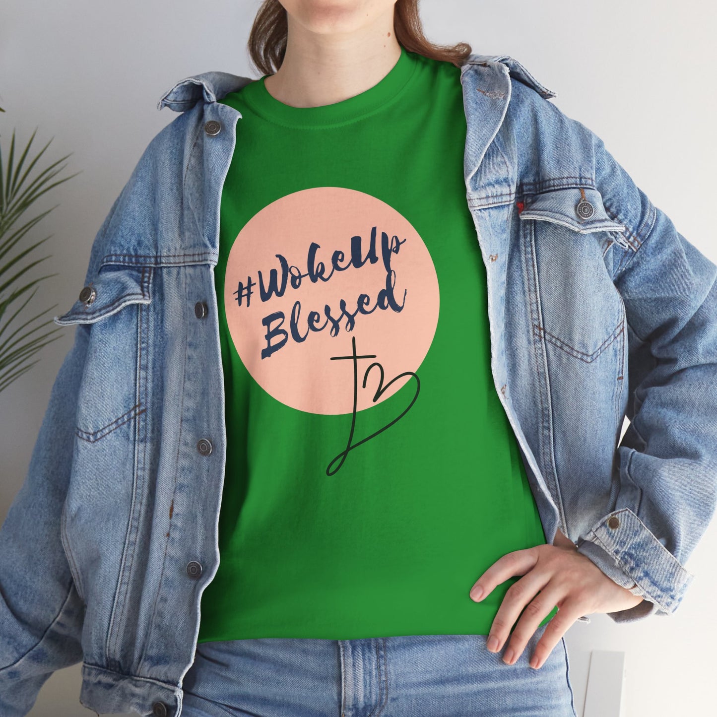 Woke up Blessed Adult Unisex T-shirt -Unisex Heavy Cotton Tee