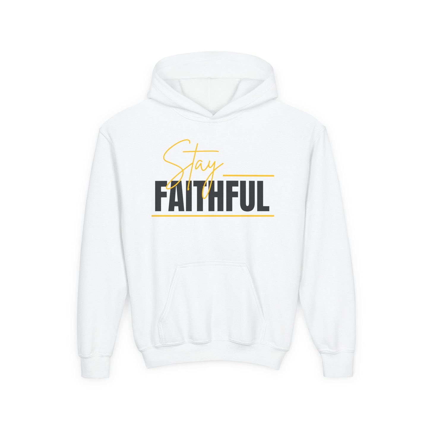 Stay Faithful Youth Unisex Heavy Blend Cotton Hoodie