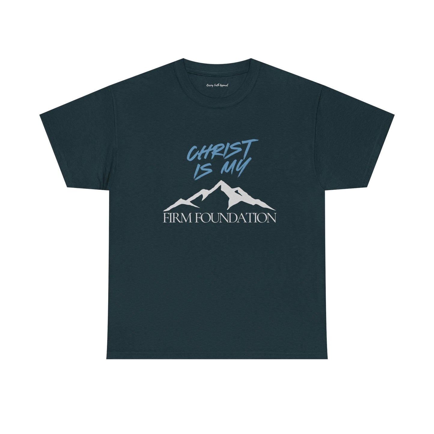 Christ Is My Firm Foundation Adult Unisex Tee, Unisex Heavy Cotton Tee