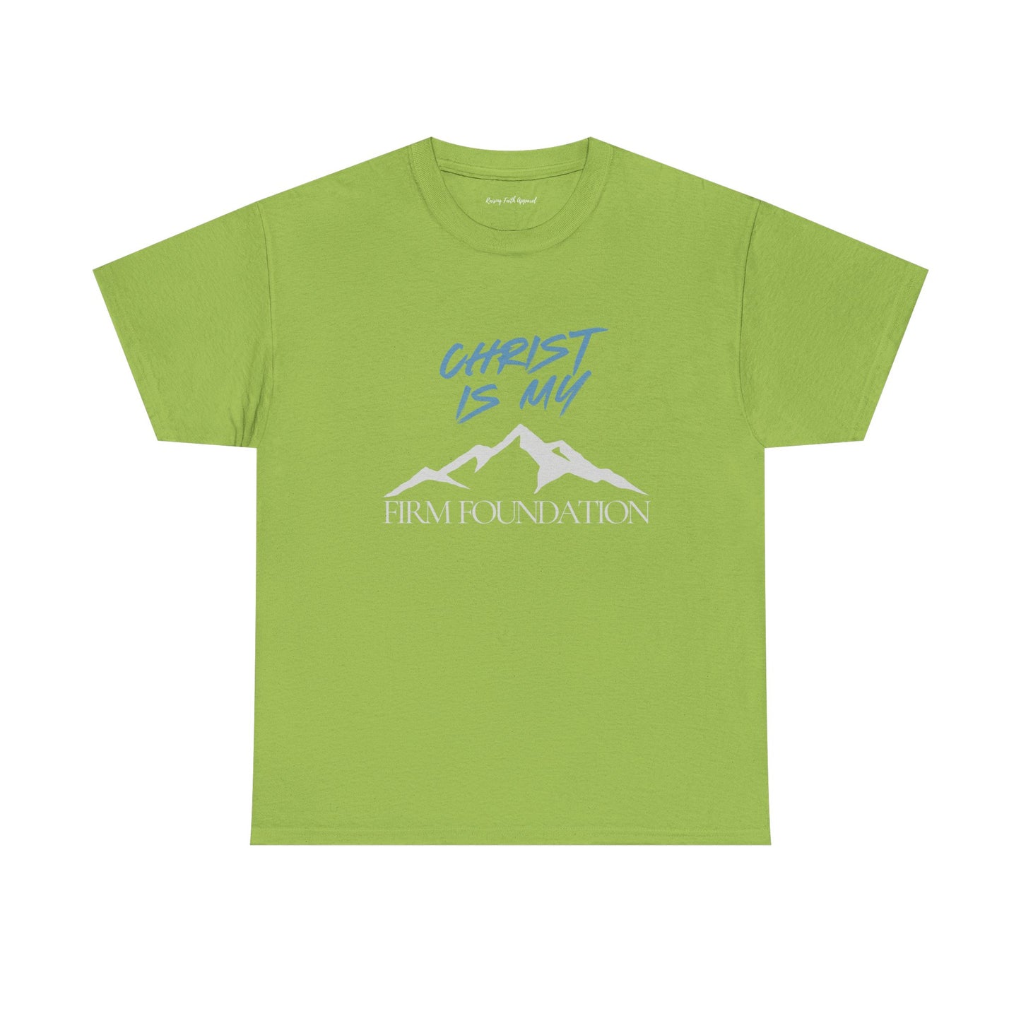 Christ Is My Firm Foundation Adult Unisex Tee, Unisex Heavy Cotton Tee