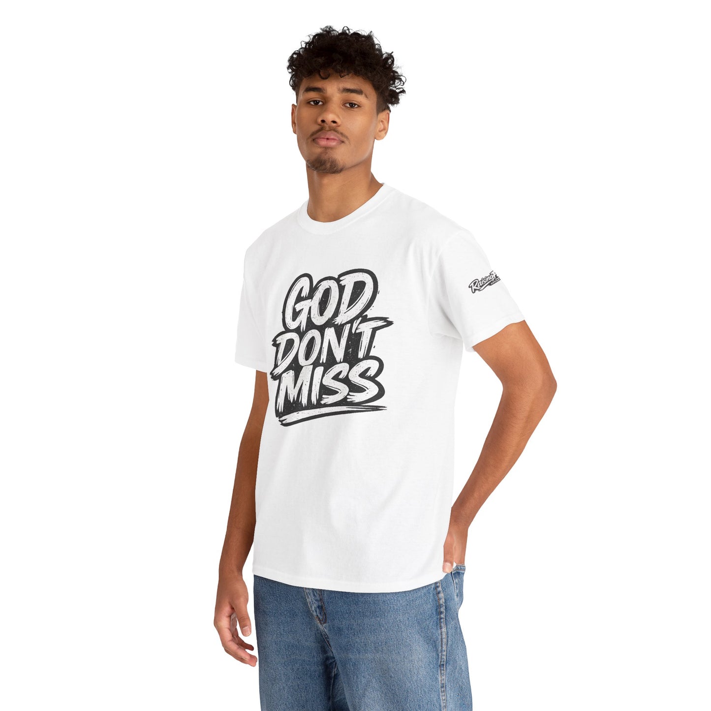 "God Don't Miss" Adult Unisex T-shirt - Black