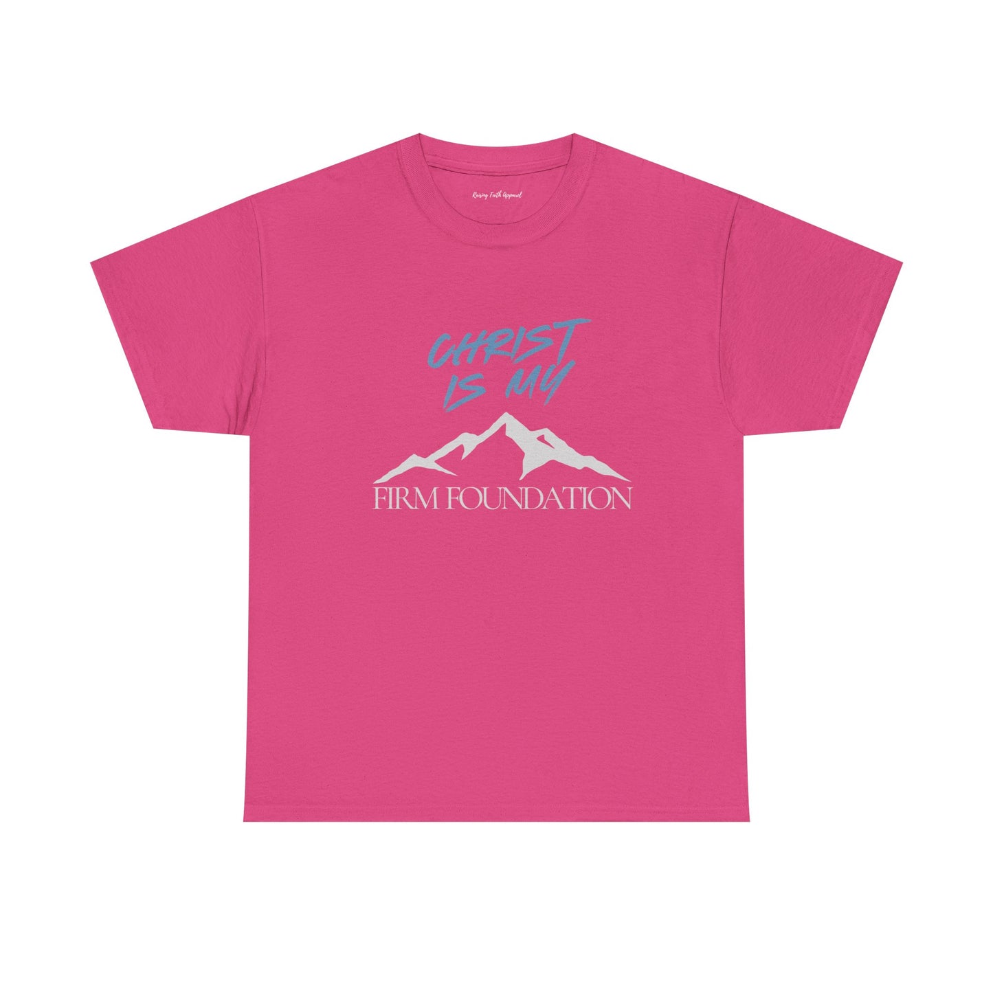 Christ Is My Firm Foundation Adult Unisex Tee, Unisex Heavy Cotton Tee