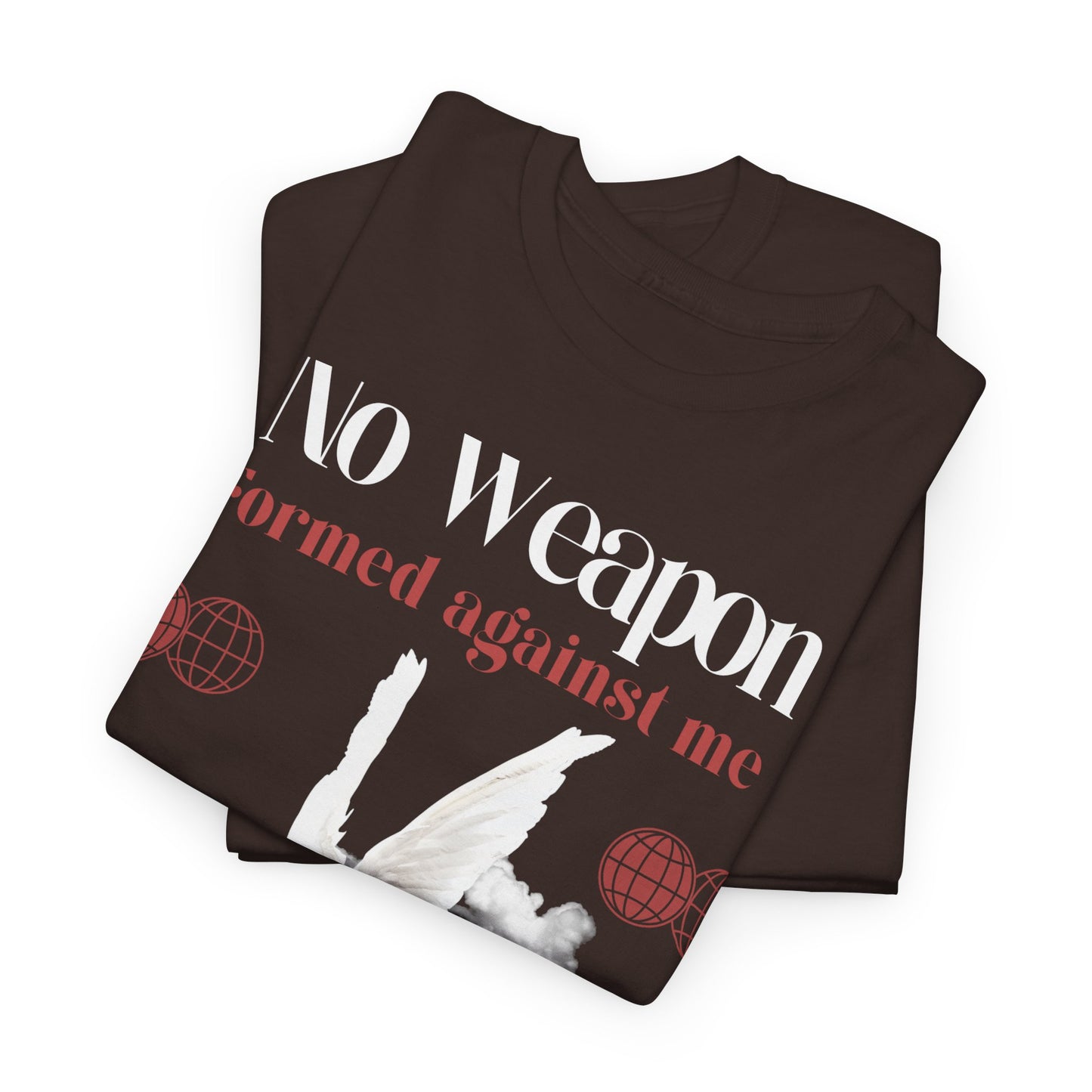 No Weapon Formed Against Me, Unisex Heavy Cotton Tee