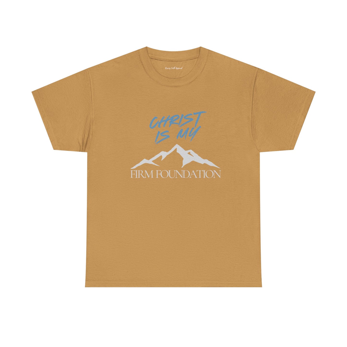 Christ Is My Firm Foundation Adult Unisex Tee, Unisex Heavy Cotton Tee
