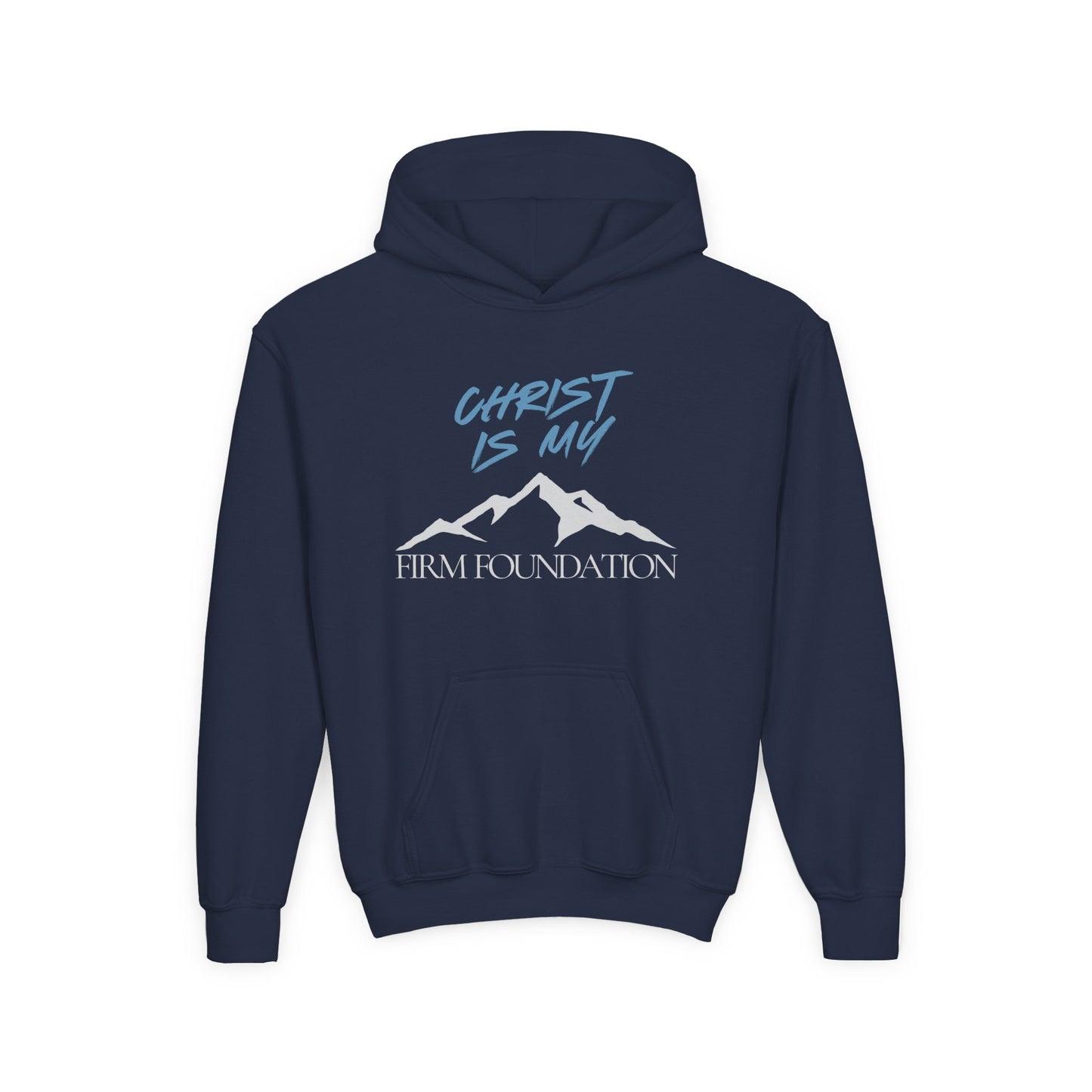 Christ Is My Firm Foundation Youth Unisex Heavy Blend Hoodie