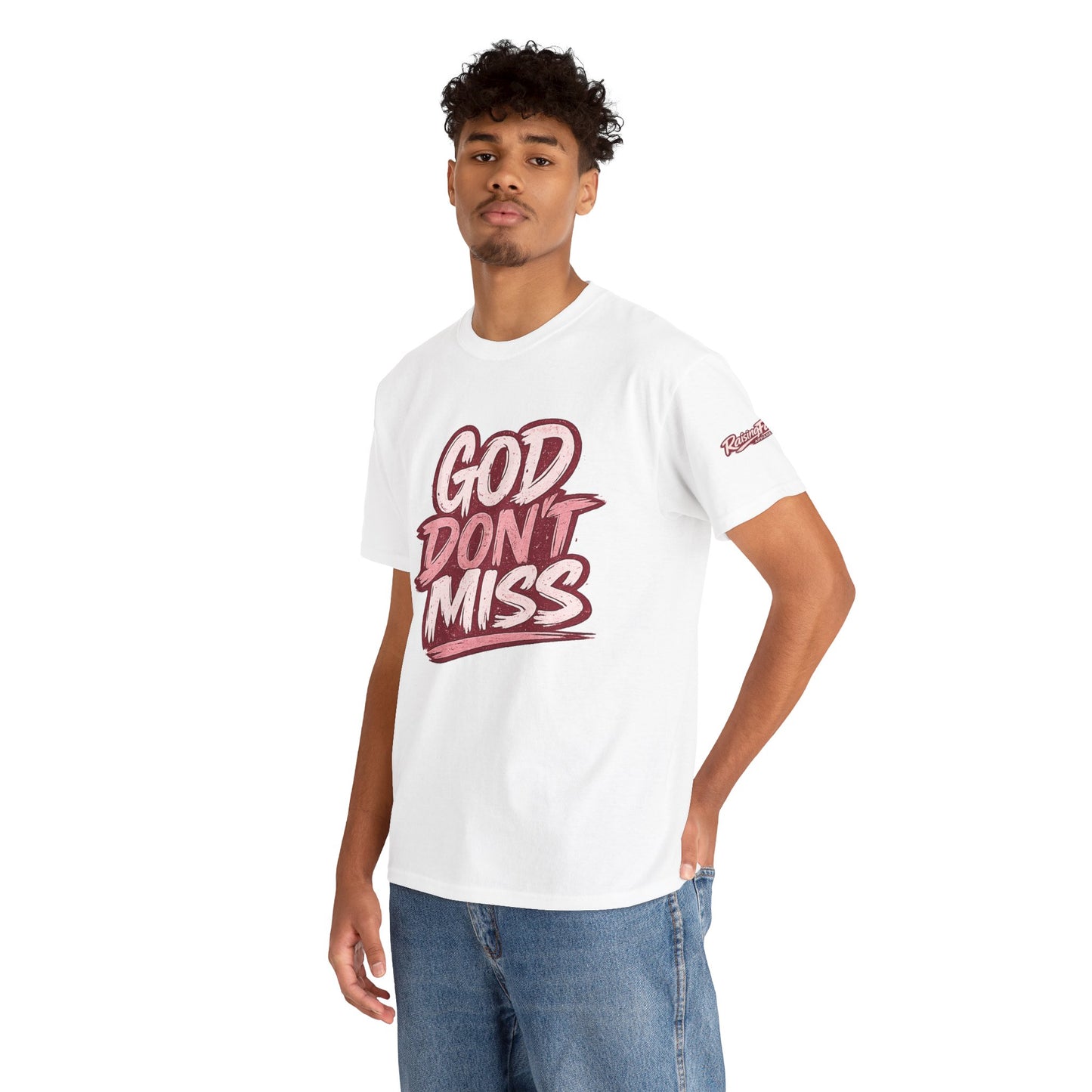 "God Don't Miss" Faith Adult Unisex T-Shirt- Maroon