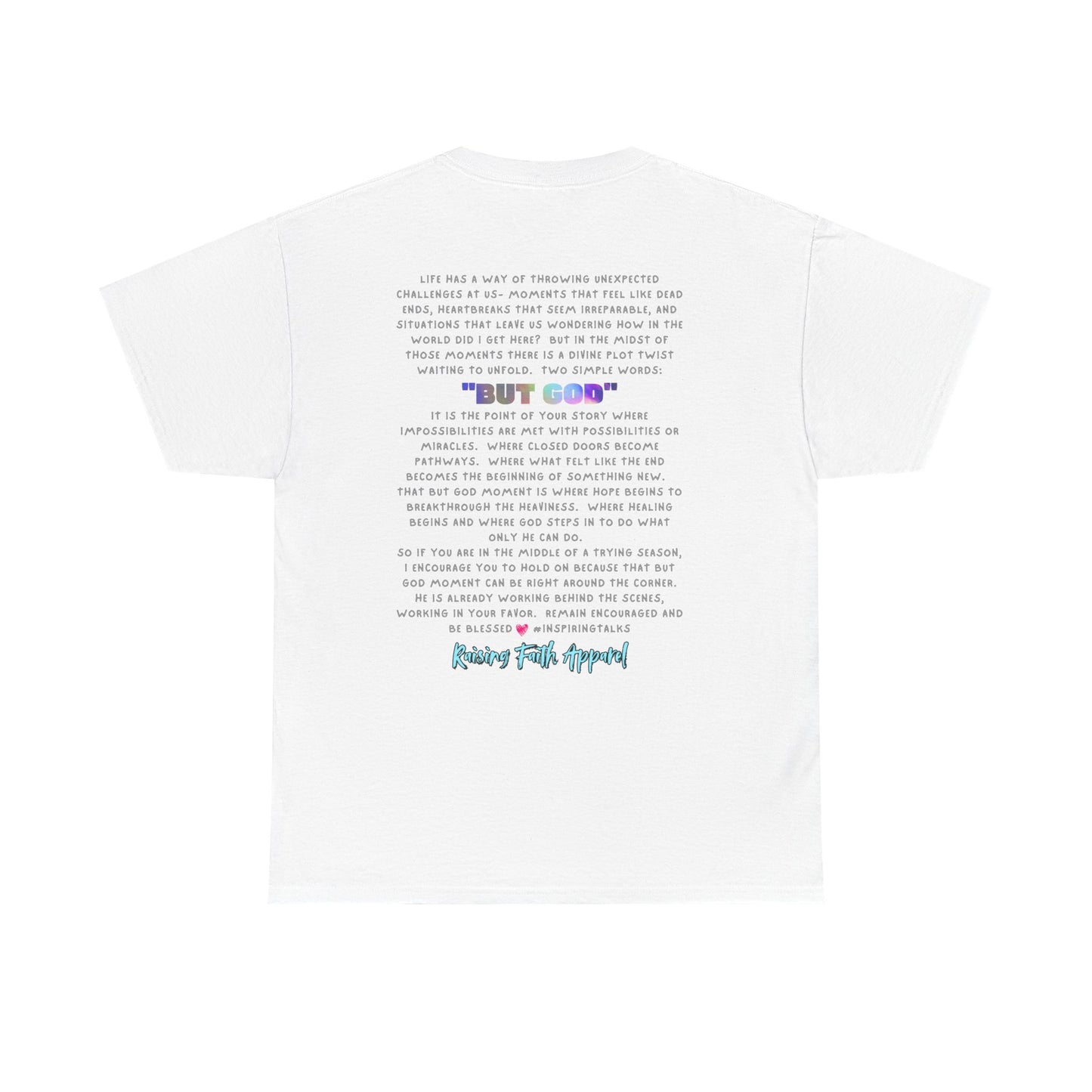 Inspirational Adult Unisex Heavy Cotton Tee - "BUT GOD"