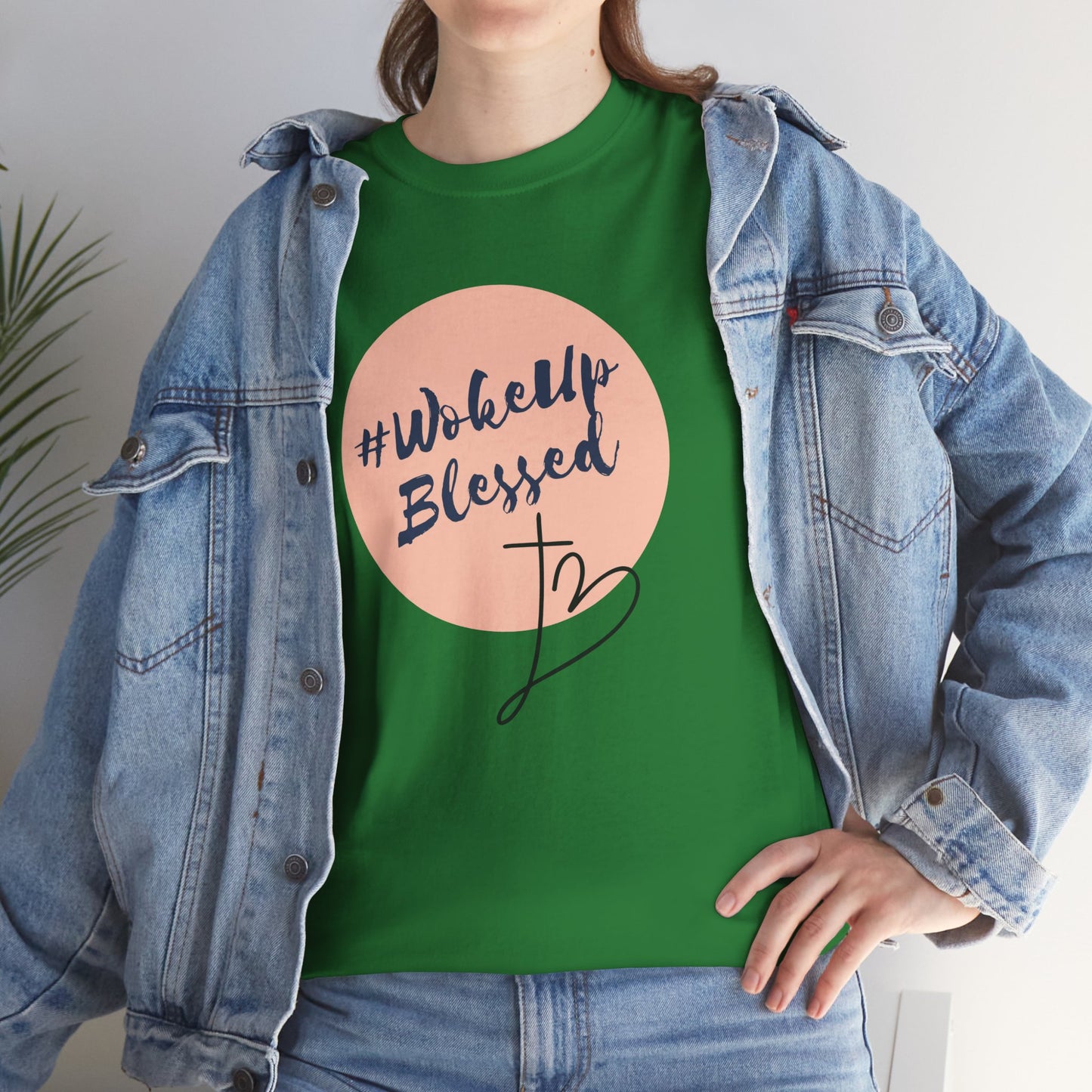 Woke up Blessed Adult Unisex T-shirt -Unisex Heavy Cotton Tee