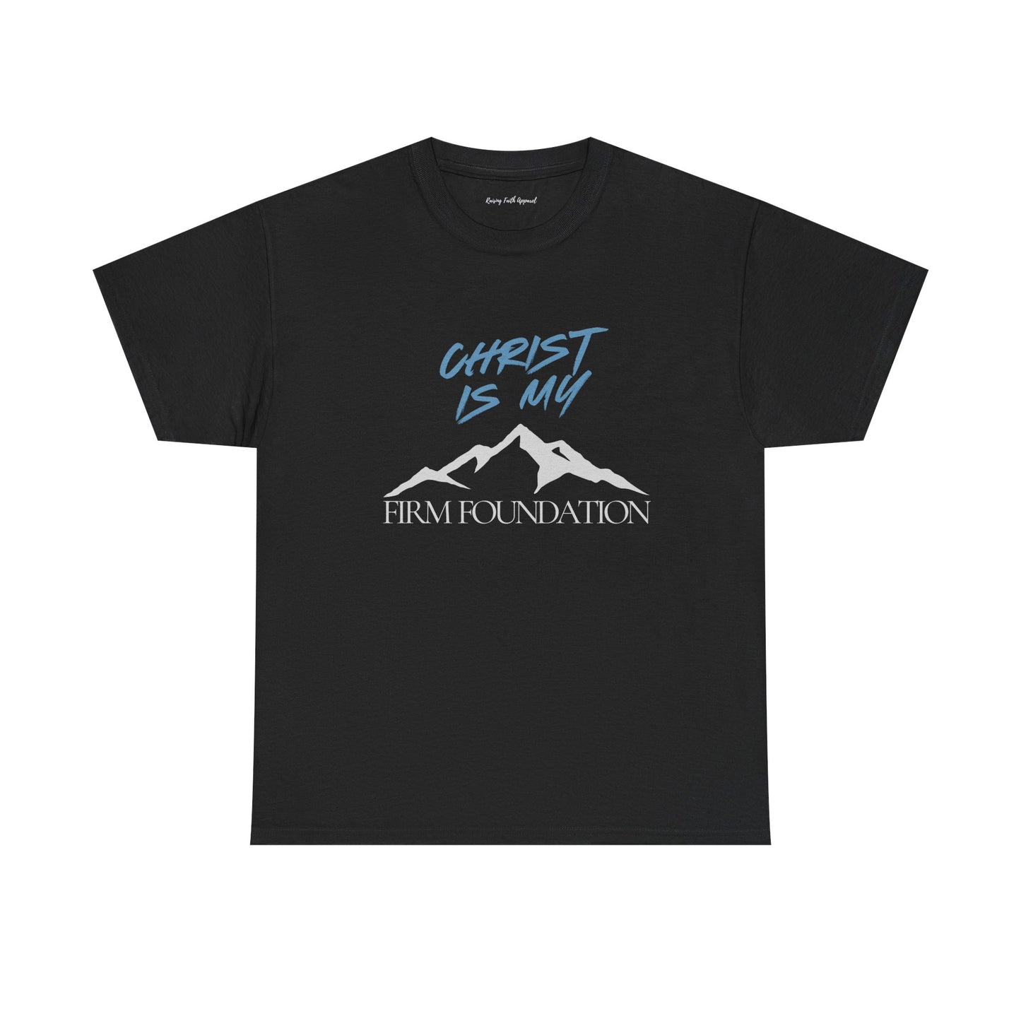 Christ Is My Firm Foundation Adult Unisex Tee, Unisex Heavy Cotton Tee