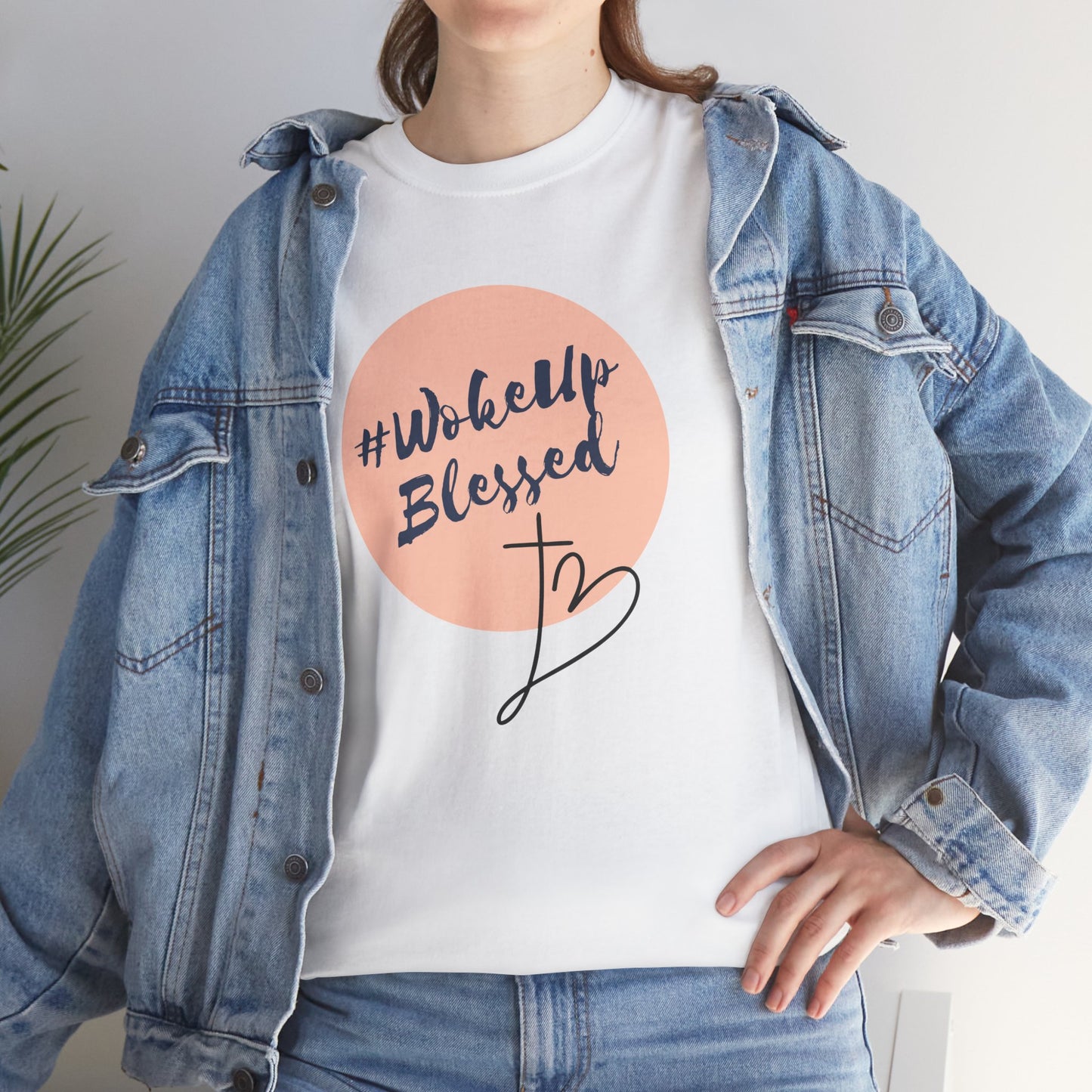 Woke up Blessed Adult Unisex T-shirt -Unisex Heavy Cotton Tee