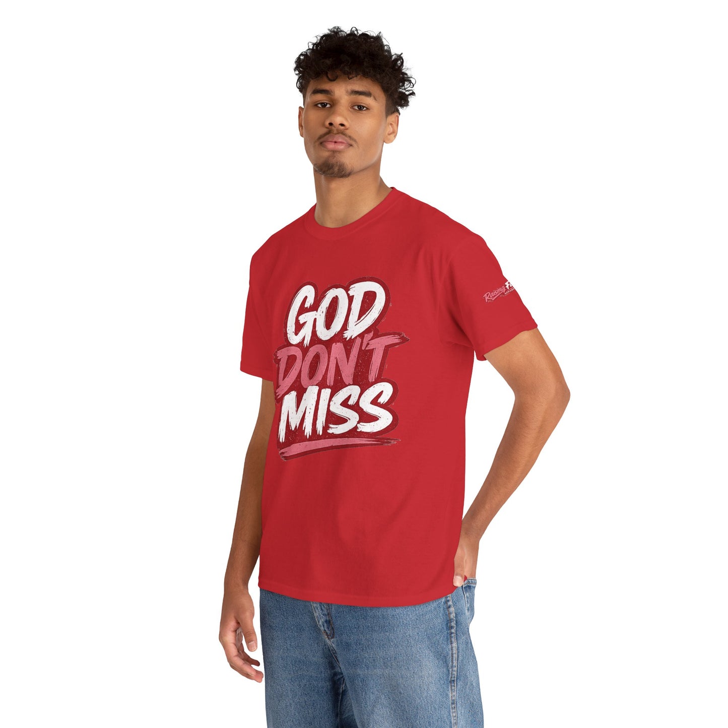 God Don't Miss Adult Unisex T‑Shirt – Red