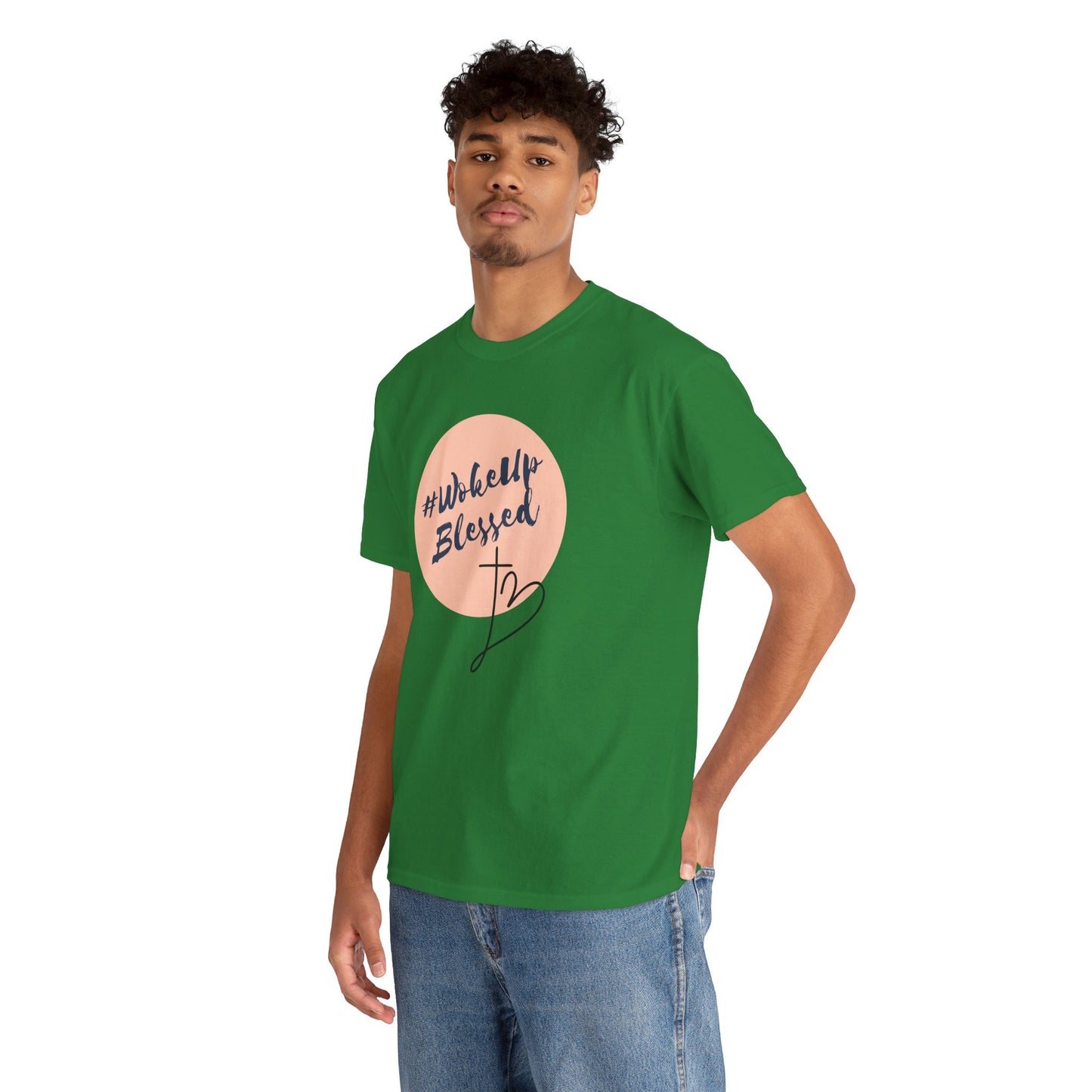 Woke up Blessed Adult Unisex T-shirt -Unisex Heavy Cotton Tee