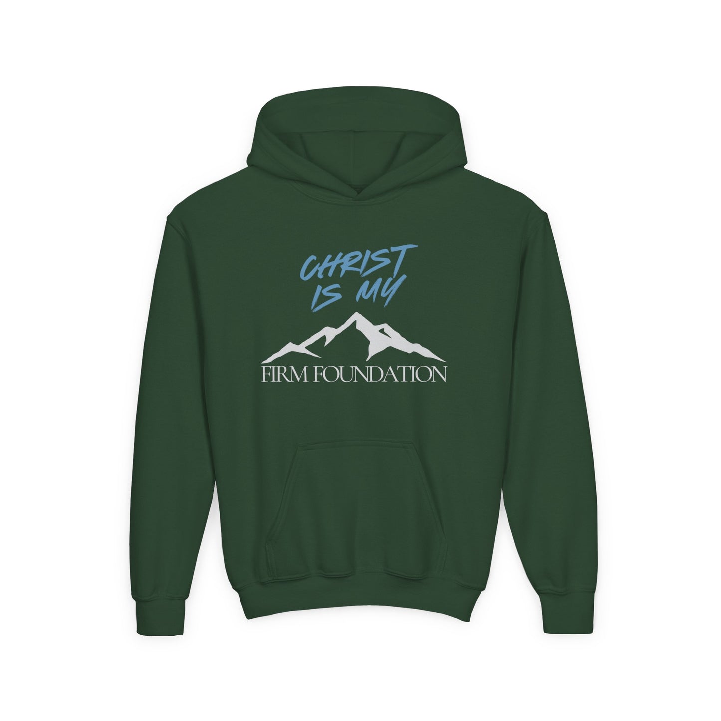 Christ Is My Firm Foundation Youth Unisex Heavy Blend Hoodie