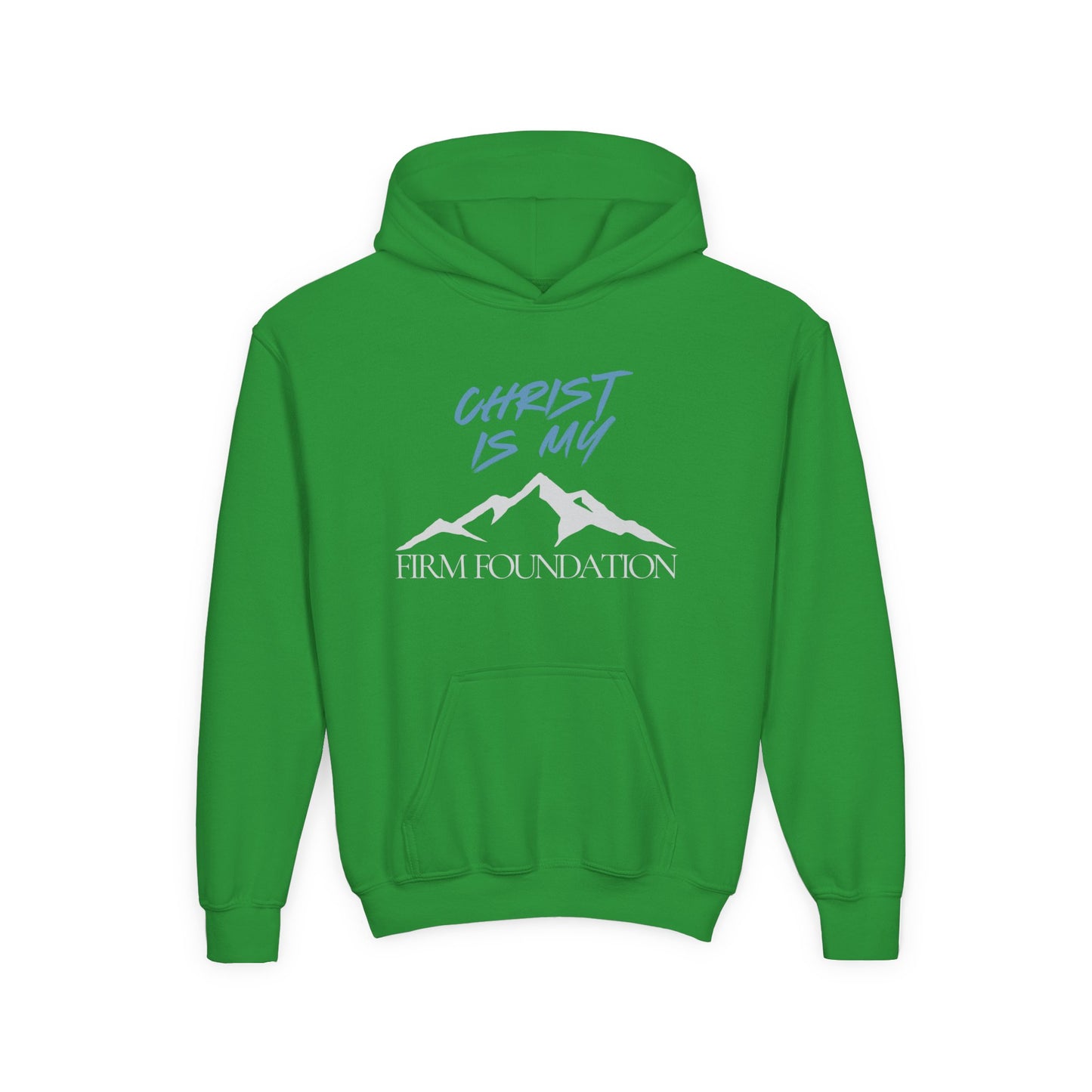 Christ Is My Firm Foundation Youth Unisex Heavy Blend Hoodie