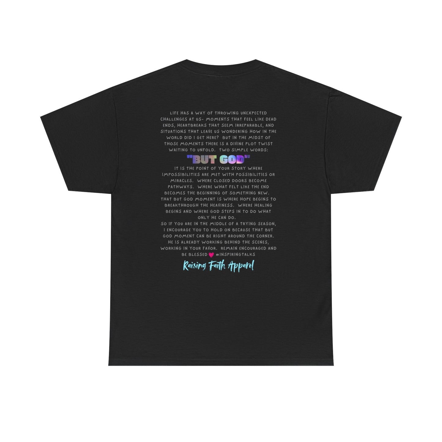 Inspirational Adult Unisex Heavy Cotton Tee - "BUT GOD"