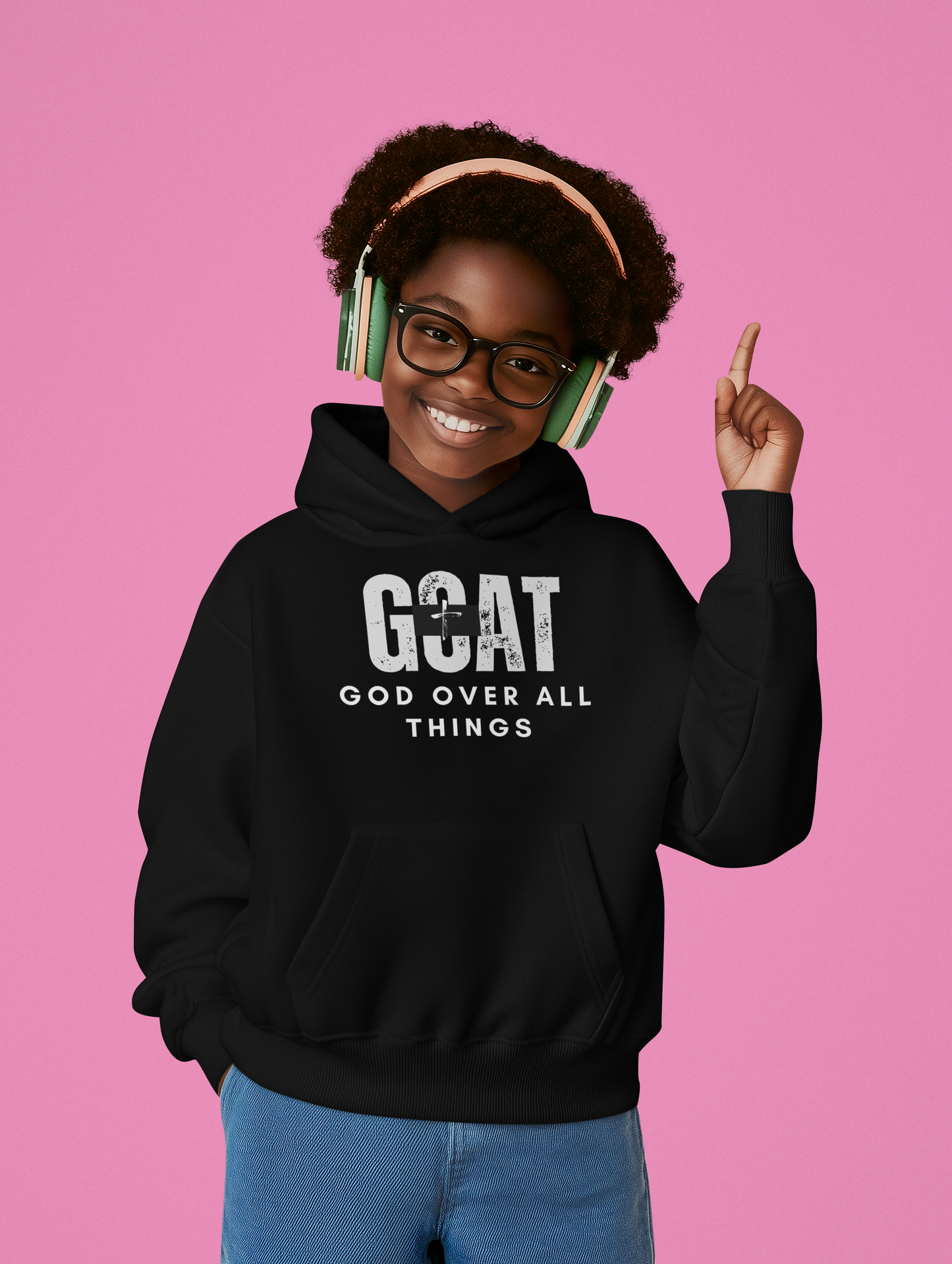 GOAT Youth Unisex Hoodie- Youth Heavy Blend Hooded Sweatshirt
