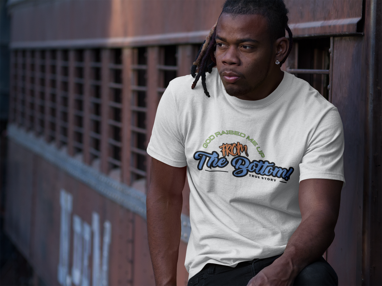 God Raised Me Up From The Bottom Adult Unisex Tee