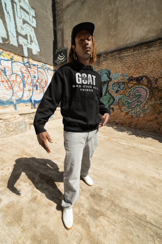 GOAT Adult Unisex Heavy Blend Hoodie, Cozy Cotton Sweatshirt