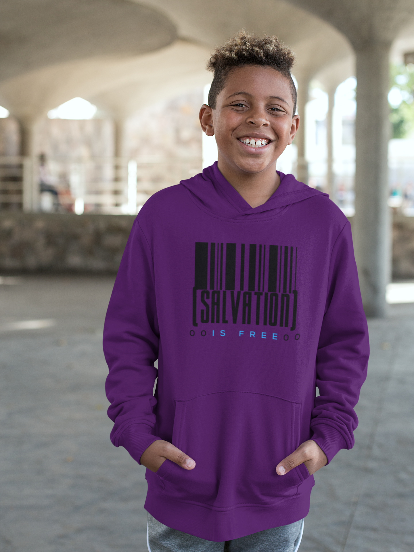 Salvation Is Free Youth Unisex Hoodie- Youth Heavy Blend Hooded Sweatshirt
