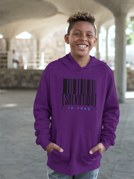 Salvation Is Free Youth Unisex Hoodie- Youth Heavy Blend Hooded Sweatshirt